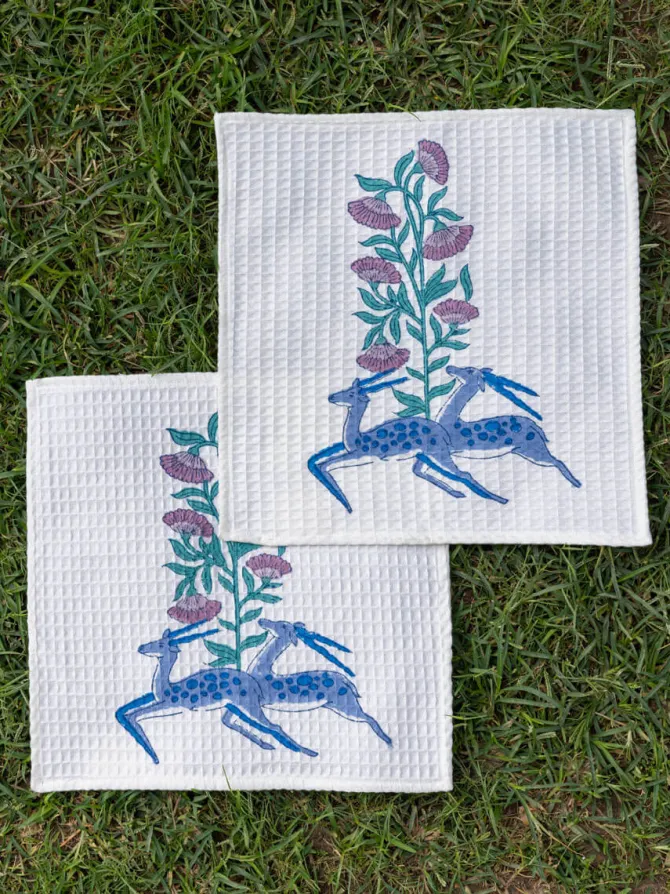 Set of 6 - Harini Block Printed Bath Set