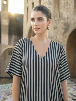 Set of 2 - Henna Kaftan Kurta & Wrap-Around Pants