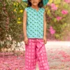 Set of 2 - Jill Organic Cotton Block Printed Top & Pants Set