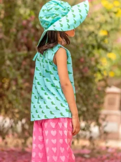 Set of 2 - Jill Organic Cotton Block Printed Top & Pants Set