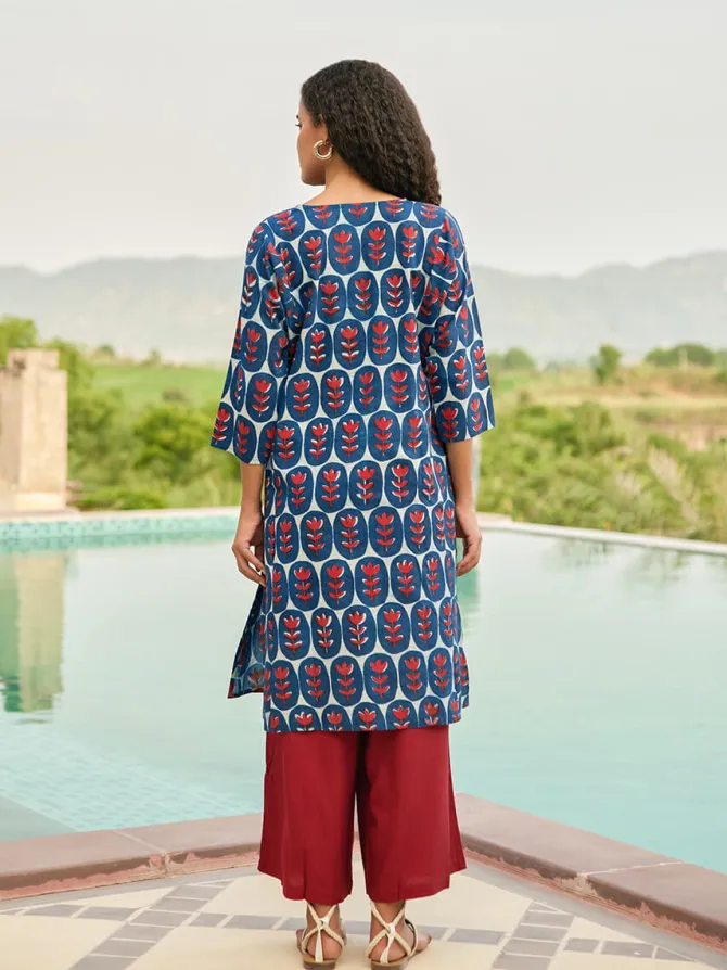 Set of 2 - Jimbaran Straight Fit Kurta & Palazzo Set