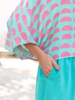 Set of 2 - Julie Poncho Top and Palazzo Pants