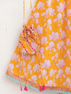 Set of 3 - Kashish Block Printed Cotton Lehanga