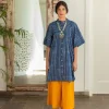 Set of 2 - Keya Indigo Cotton Tunic and Palazzo