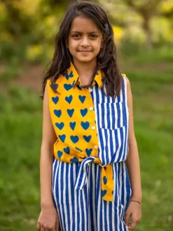 Set of 2 - Love Sonnet Modal Block Printed Top & Pants Set