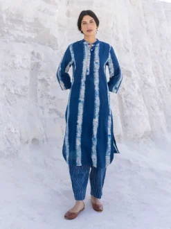 Set of 2 - Luna Indigo Cotton Kurta with Pants