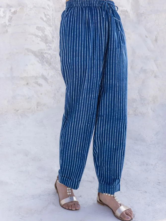 Set of 2 - Luna Indigo Cotton Kurta with Pants