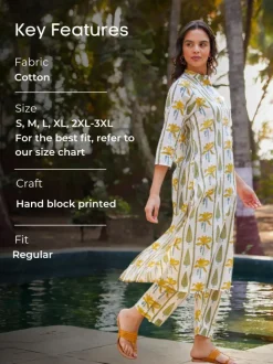 Set of 2 - Magnolia Cotton Kurta and Folded Pants