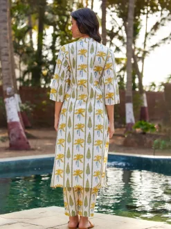 Set of 2 - Magnolia Cotton Kurta and Folded Pants
