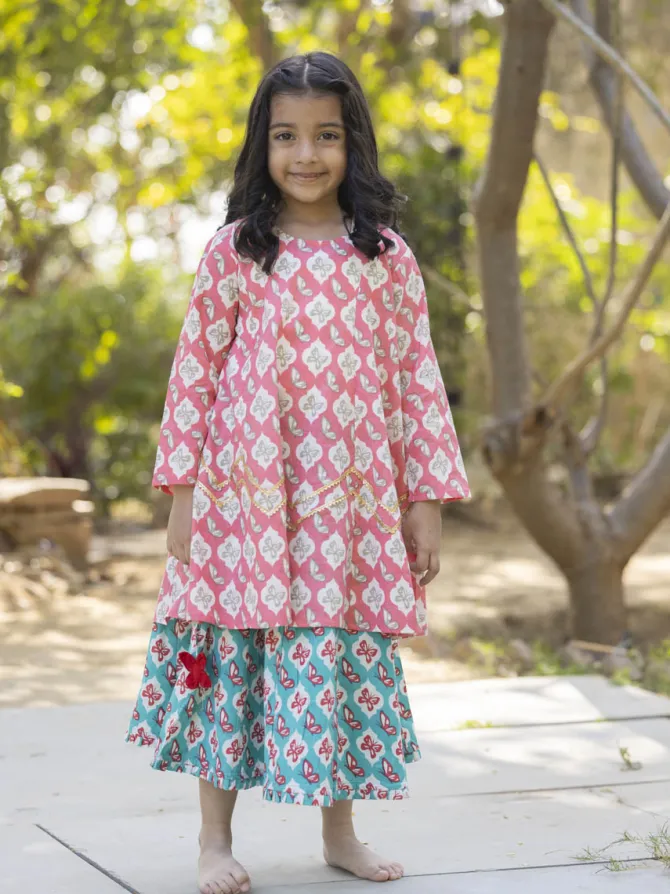 Set of 2 - Meera Organic Cotton Kurta and Skirt
