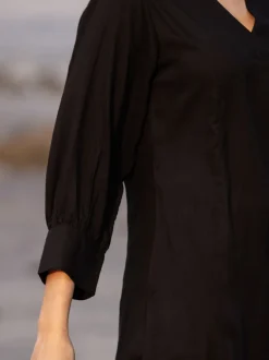 Set of 2 - Moh Long Black Kurta and Palazzo