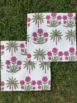 Set of 2 - Nargis Waffle Cotton Face Towels