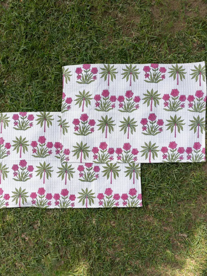 Set of 2 - Nargis Waffle Cotton Hand Towels