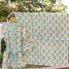 Set of 4 - Nautical Hand Block Printed Bath Set