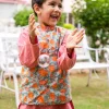 Set of 3 - Nihaar Block Printed Kurta With Jacket