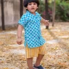 Set of 2 - Ocean Splash Organic Cotton Printed Shirt & Shorts