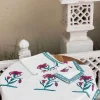 Set of 2 - Onam Floral Block Printed Waffle Hand Towels