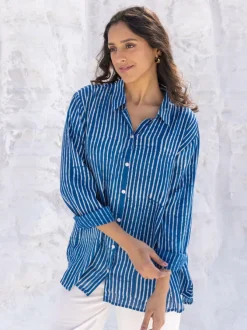 Set of 2 - Orion Dabu Indigo Shirt and Pants