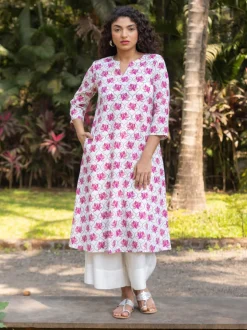 Set of 2 - Padmini Cotton Kurta and Palazzo