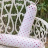 Set of 2 - Pink Polka Hand Block Printed Baby Bolster