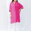 Set of 2 - Pink Summer Oversized Shirt and Palazzos