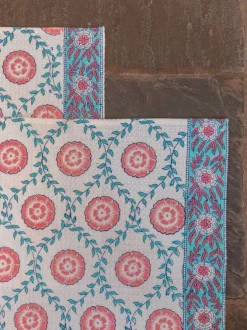 Set of 2 - Primrose Block Printed Hand Towels