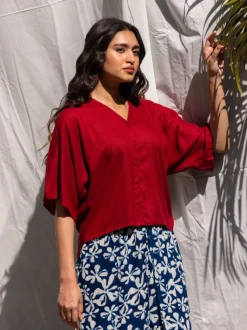 Set of 2 - Raga Short Top and Wrap-around Pants