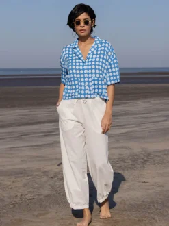 Set of 2 - Rio Blue Polka Shirt Top and Trousers