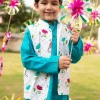 Set of 3 - Samar Block Printed Kurta With Jacket