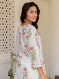 Set of 2 - Sangeet Block Printed Cotton Kurta and Trousers