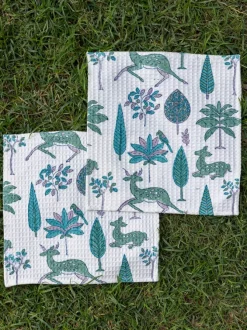 Set of 2 - Shirin Waffle Cotton Face Towel