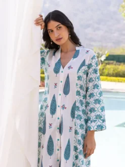 Set of 2 - Siena Cotton Hand Block Printed Kurta and Palazzo