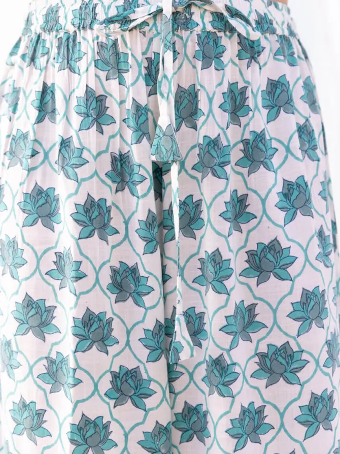 Set of 2 - Siena Cotton Hand Block Printed Kurta and Palazzo