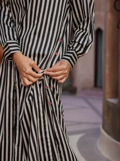 Set of 2 - Souk Long Shirt Dress & Palazzo Pants Set