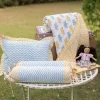 Set of 6 - Summer Day Hand Block Printed Bedding Set with Gift Box