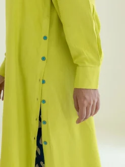 Set of 2 - Tan Long Shirt Dress & Wrap-Around Palazzo Set
