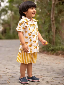 Set of 2 - Tiger Land Organic Cotton Shirt & Shorts
