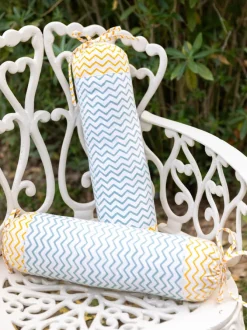 Set of 2 - Tiny Tales Hand Block Printed Baby Bolster