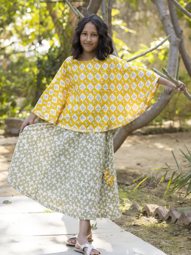 Set of 2 - Titli Organic Cotton Poncho Top and Skirt