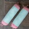 Set of 2 - Turquoise Stripes Organic Cotton Infant Bolster Cover