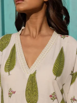 Set of 2 - Tuscan Cypress Kaftan Kurta and Palazzo