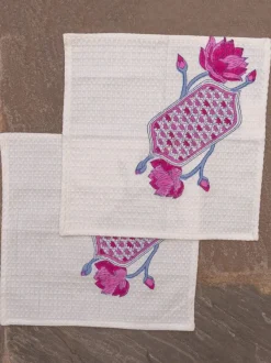 Set of 2 - Vriddhi Block Printed Face Towels
