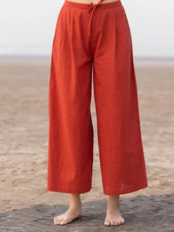 Set of 2 -Bhumi Cotton Kaftan Shirt Dress & Palazzo Pants