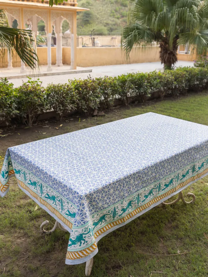 Shaurya Block Printed Cotton Table Cover
