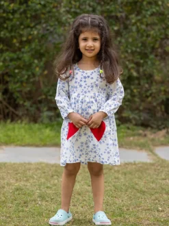Shooting Star Organic Cotton Block Printed Dress