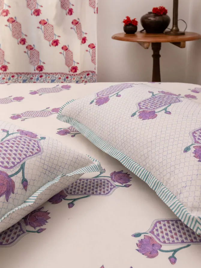 Shuchi Hand Block Printed Cotton Bed Sheet