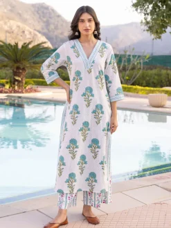 Shyam Block Printed Cotton Kurta