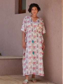 Sicily Hand Block Printed Cotton Kaftan
