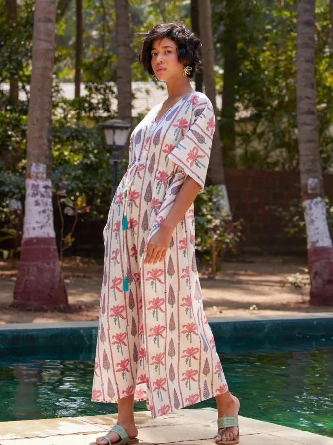 Sicily Hand Block Printed Cotton Kaftan