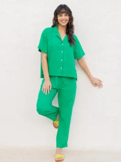 Sienna Solid Green Co-ord Set